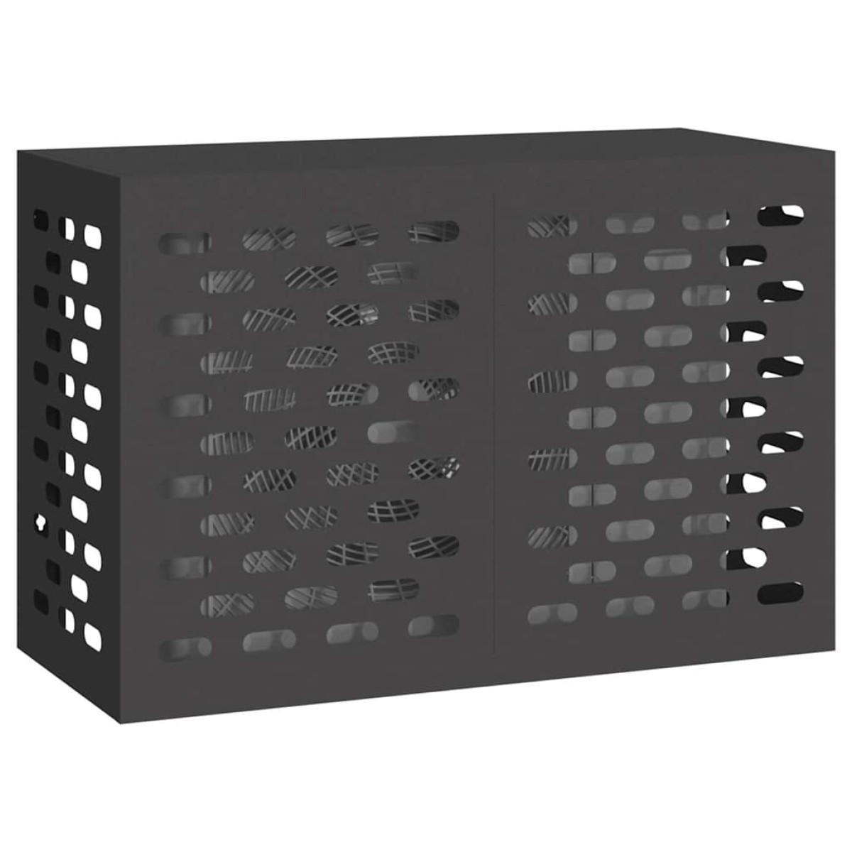 vidaXL Κάλυμμα κλιματιστικού Μαύρο 90 x 40 x 60 εκ Ατσάλι