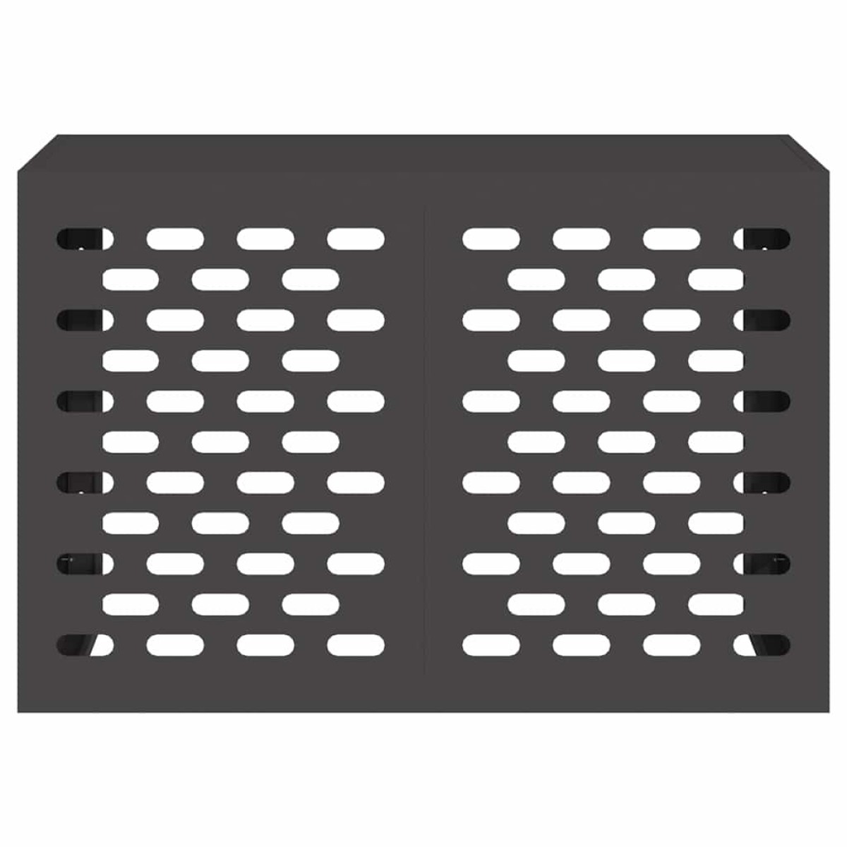 vidaXL Κάλυμμα κλιματιστικού Μαύρο 90 x 40 x 60 εκ Ατσάλι
