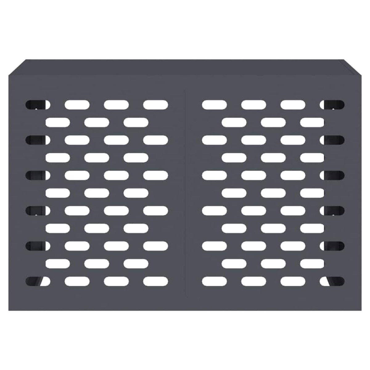 vidaXL Κάλυμμα κλιματιστικού Ανθρακί 90 x 40 x 60 εκ Ατσάλι