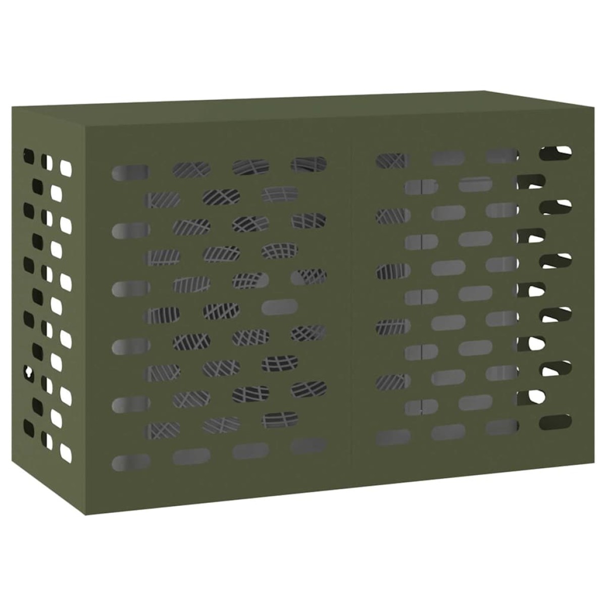 vidaXL Κάλυμμα κλιματιστικού Λαδί 90 x 40 x 60 εκ Ατσάλι