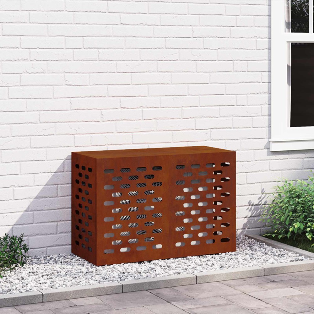vidaXL Κάλυμμα κλιματιστικού Σκ rusty 90 x 40 x 60 εκ