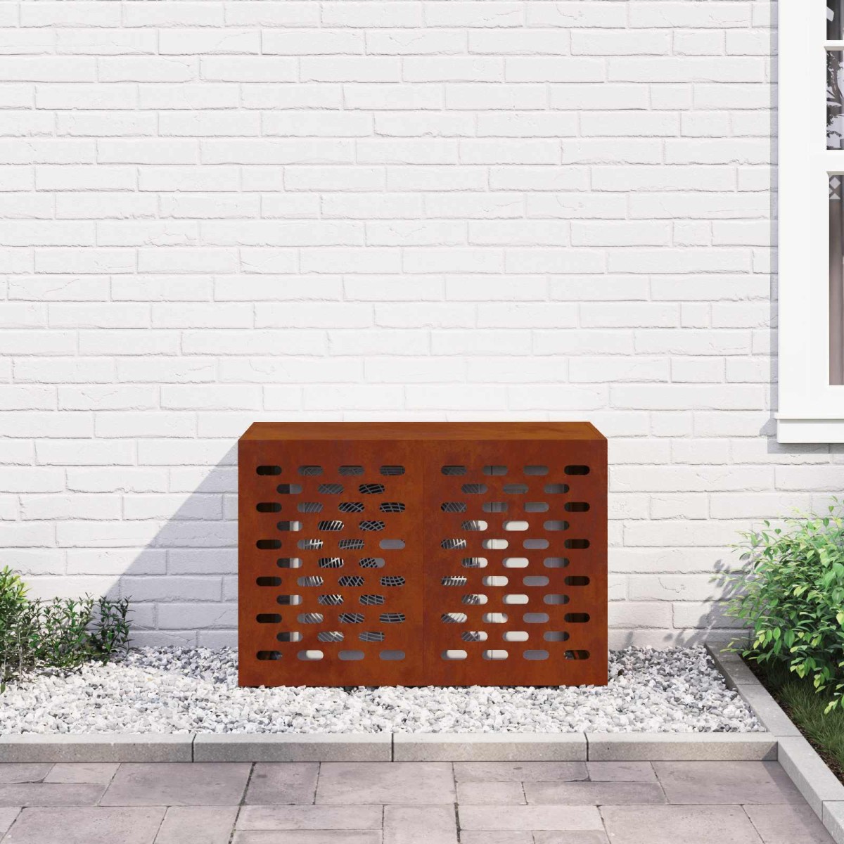vidaXL Κάλυμμα κλιματιστικού Σκ rusty 90 x 40 x 60 εκ