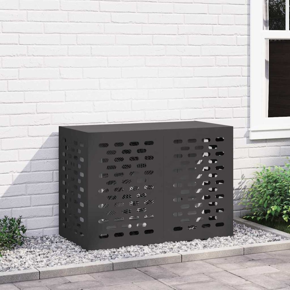 vidaXL Κάλυμμα κλιματιστικού Μαύρο 100 x 50 x 70 cm