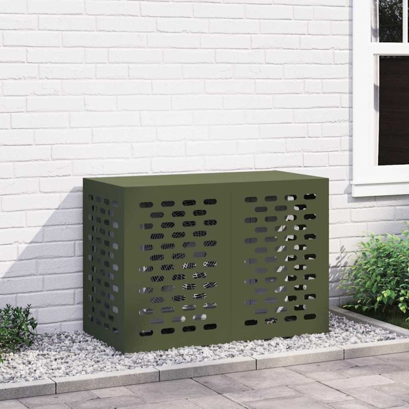 vidaXL Κάλυμμα κλιματιστικού Λαδί 100 x 50 x 70 cm Ατσάλι