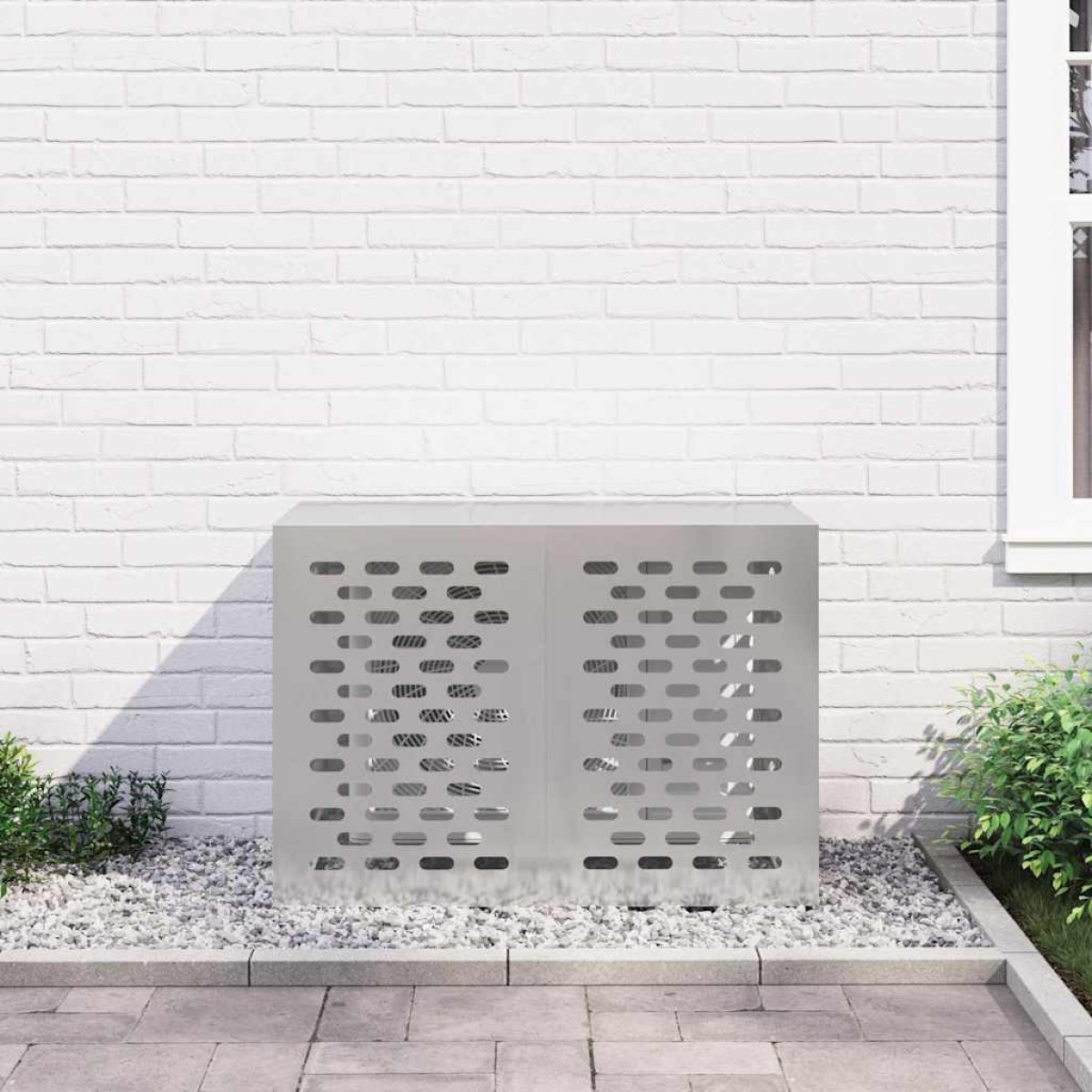 vidaXL Κάλυμμα κλιματιστικού Ασημί 100 x 50 x 70 cm Ανοξείδωτο Ατσάλι