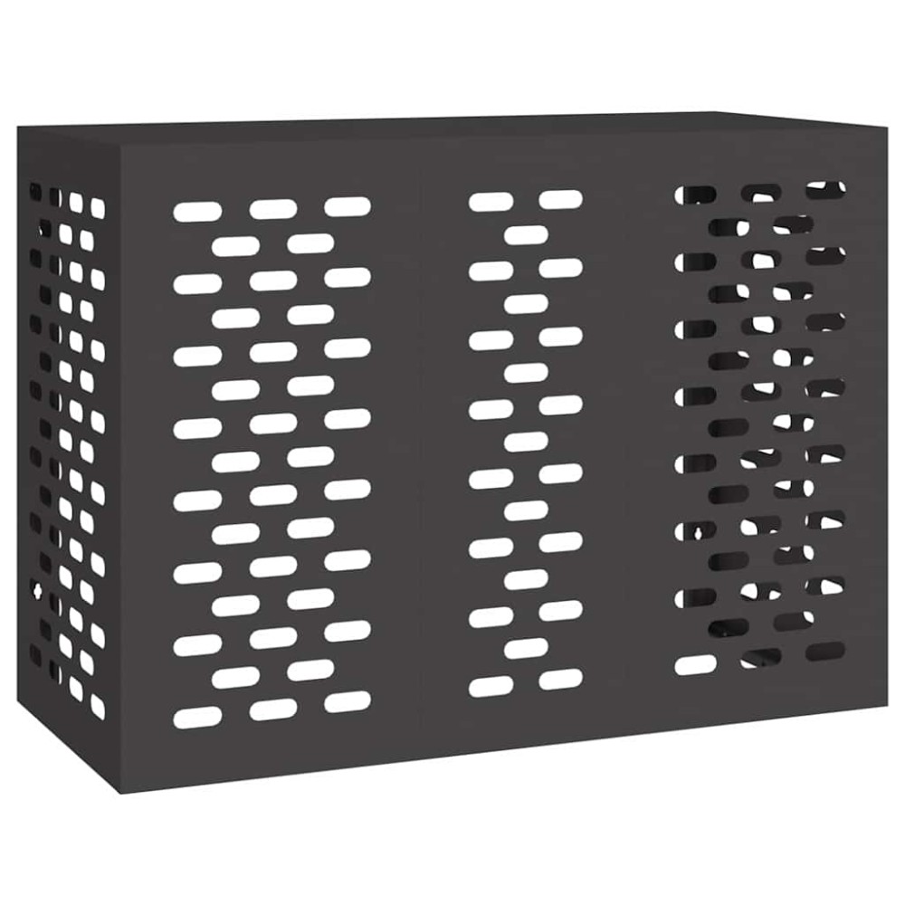 vidaXL Κάλυμμα κλιματιστικού Μαύρο 110 x 50 x 80 cm Ατσάλι