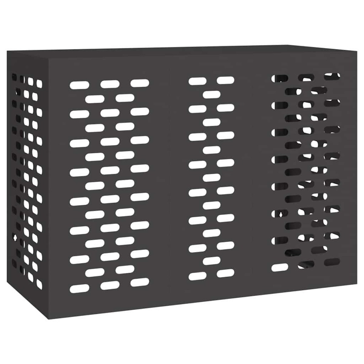 vidaXL Κάλυμμα κλιματιστικού Μαύρο 110 x 50 x 80 cm Ατσάλι