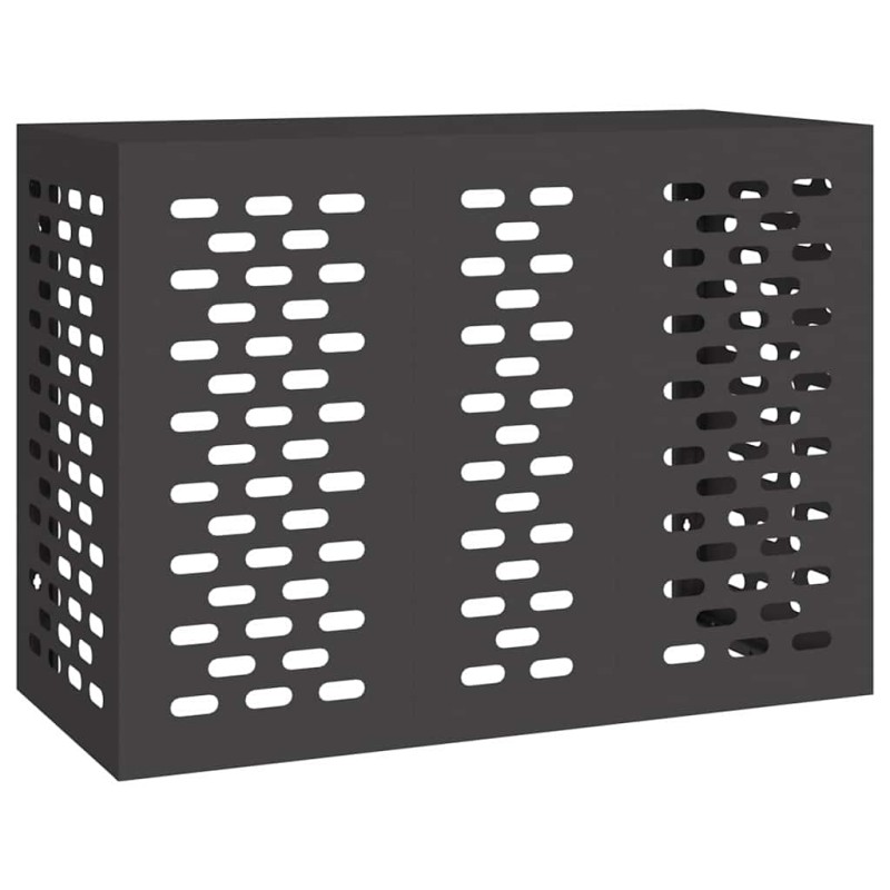 vidaXL Κάλυμμα κλιματιστικού Μαύρο 110 x 50 x 80 cm Ατσάλι