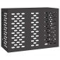 vidaXL Κάλυμμα κλιματιστικού Μαύρο 110 x 50 x 80 cm Ατσάλι