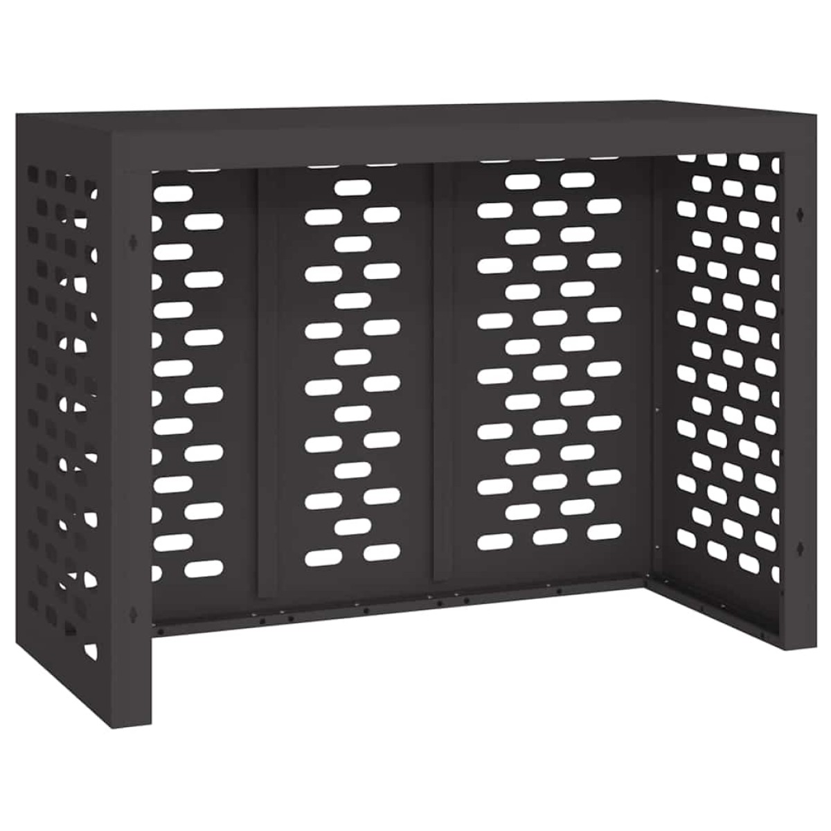 vidaXL Κάλυμμα κλιματιστικού Μαύρο 110 x 50 x 80 cm Ατσάλι