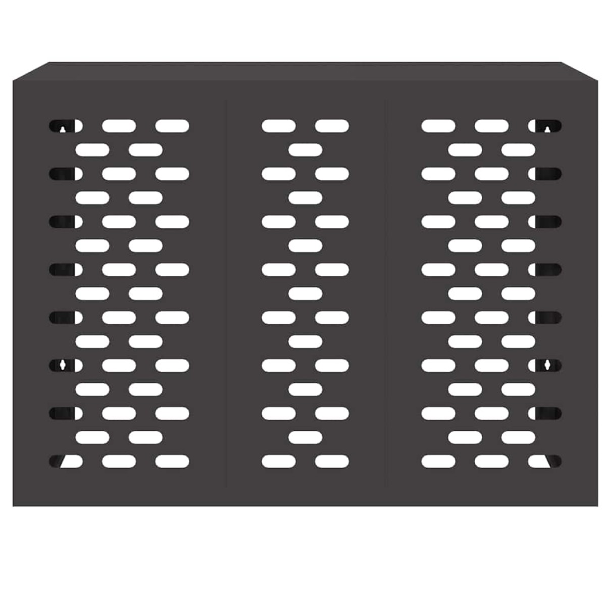 vidaXL Κάλυμμα κλιματιστικού Μαύρο 110 x 50 x 80 cm Ατσάλι