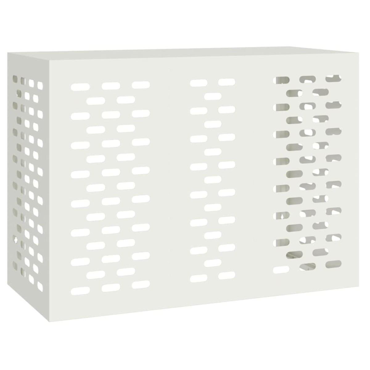 vidaXL Κάλυμμα κλιματιστικού Λευκό 110 x 50 x 80 cm Ατσάλι