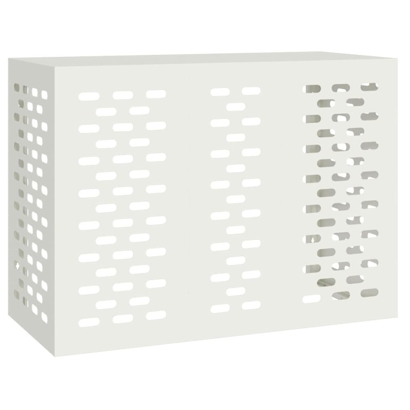 vidaXL Κάλυμμα κλιματιστικού Λευκό 110 x 50 x 80 cm Ατσάλι