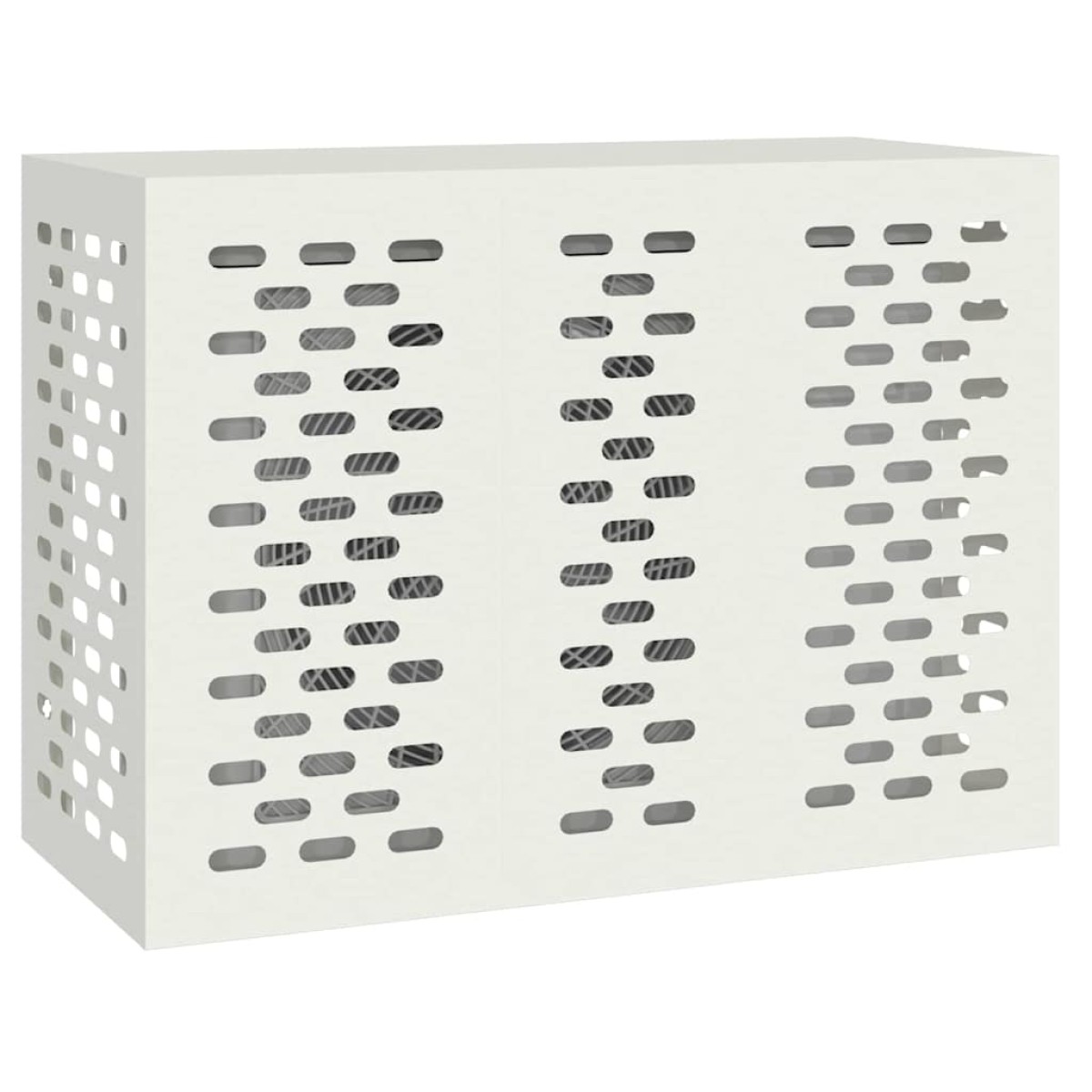 vidaXL Κάλυμμα κλιματιστικού Λευκό 110 x 50 x 80 cm Ατσάλι