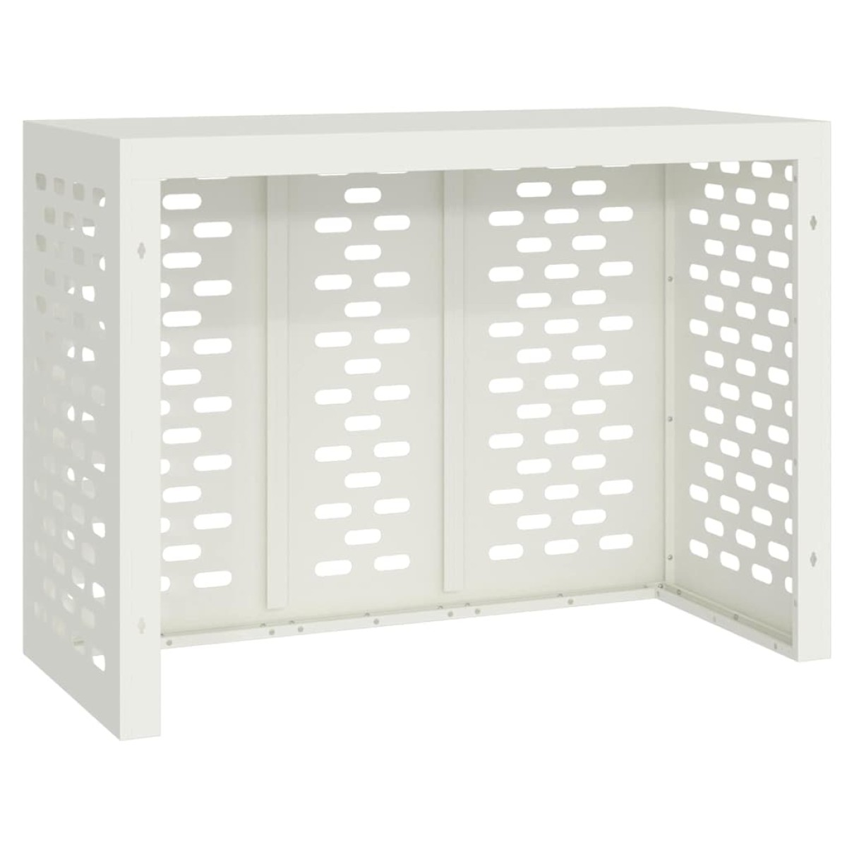 vidaXL Κάλυμμα κλιματιστικού Λευκό 110 x 50 x 80 cm Ατσάλι
