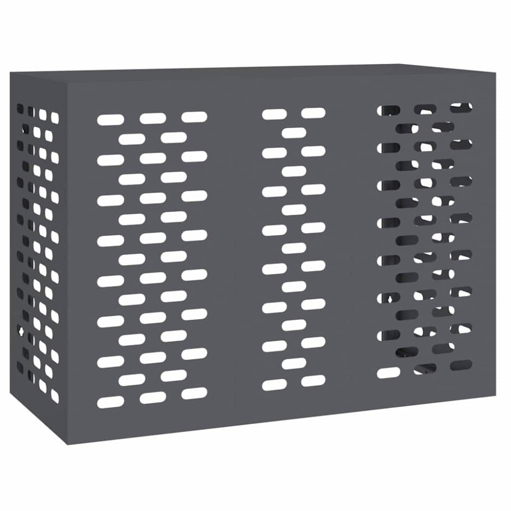 vidaXL Κάλυμμα κλιματιστικού Ανθρακί 110 x 50 x 80 cm Ατσάλι