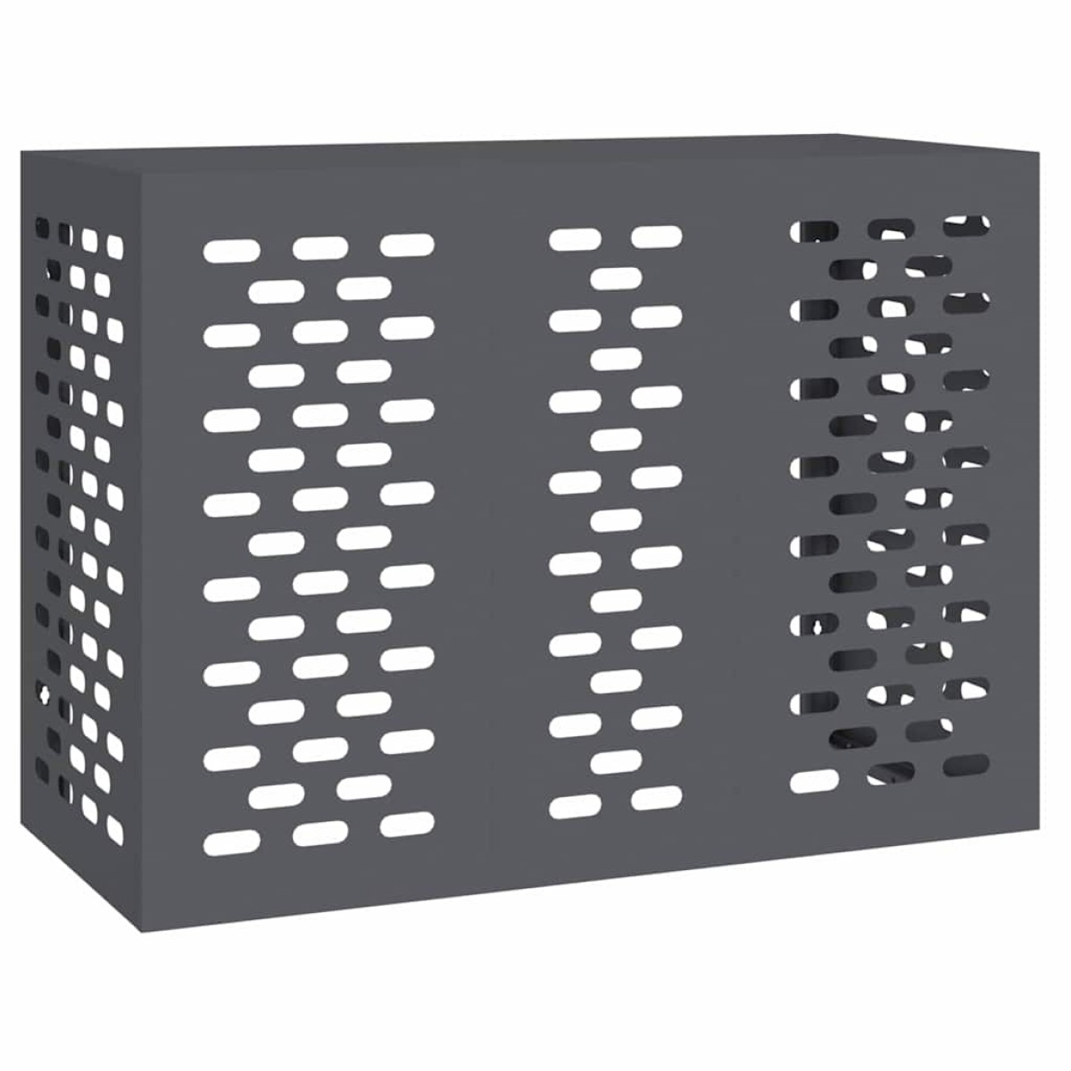 vidaXL Κάλυμμα κλιματιστικού Ανθρακί 110 x 50 x 80 cm Ατσάλι