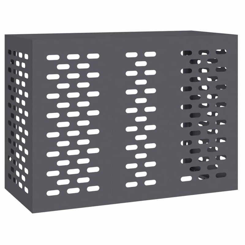 vidaXL Κάλυμμα κλιματιστικού Ανθρακί 110 x 50 x 80 cm Ατσάλι