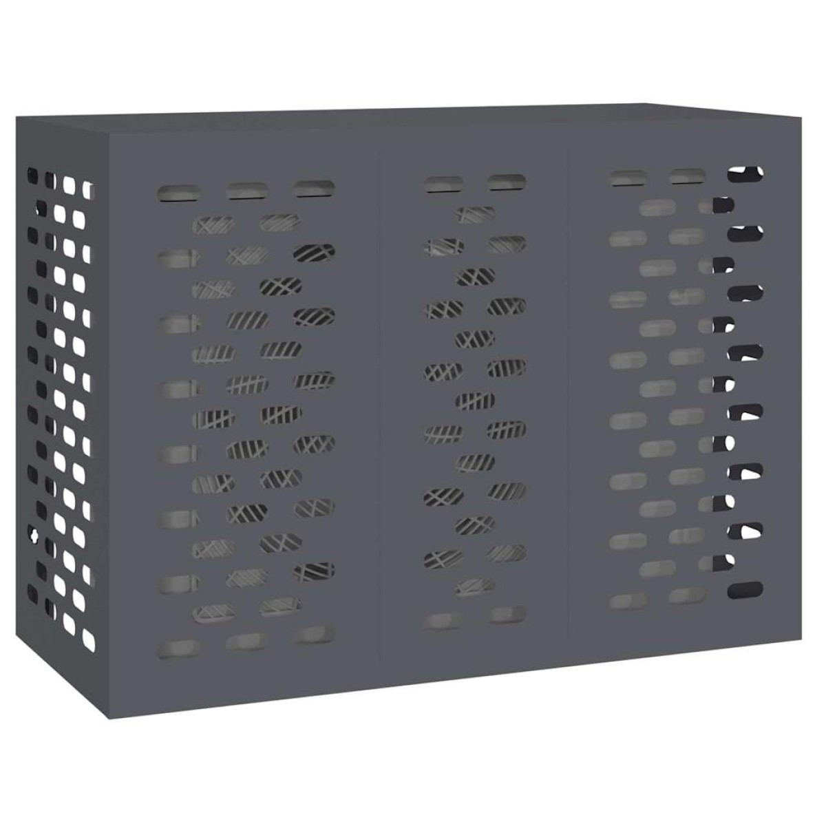 vidaXL Κάλυμμα κλιματιστικού Ανθρακί 110 x 50 x 80 cm Ατσάλι