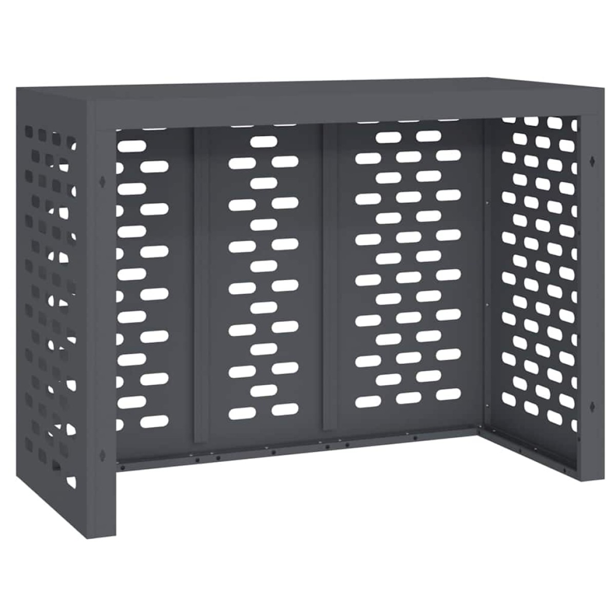 vidaXL Κάλυμμα κλιματιστικού Ανθρακί 110 x 50 x 80 cm Ατσάλι