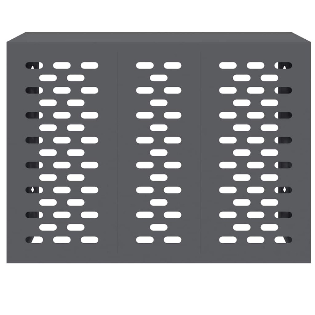 vidaXL Κάλυμμα κλιματιστικού Ανθρακί 110 x 50 x 80 cm Ατσάλι