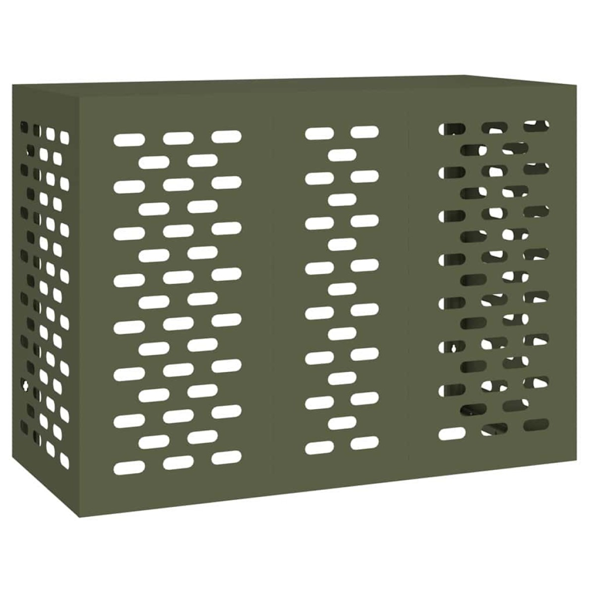 vidaXL Κάλυμμα κλιματιστικού Λαδί 110 x 50 x 80 cm Ατσάλι