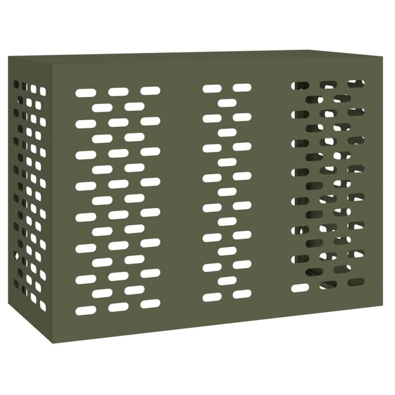 vidaXL Κάλυμμα κλιματιστικού Λαδί 110 x 50 x 80 cm Ατσάλι