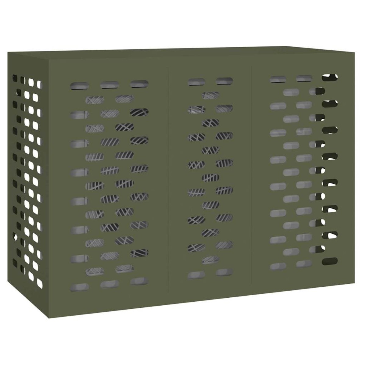 vidaXL Κάλυμμα κλιματιστικού Λαδί 110 x 50 x 80 cm Ατσάλι