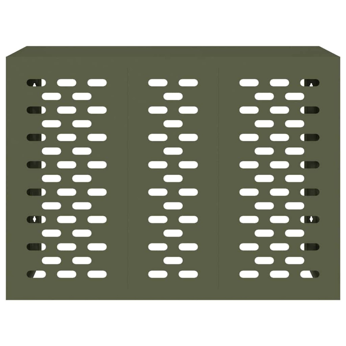 vidaXL Κάλυμμα κλιματιστικού Λαδί 110 x 50 x 80 cm Ατσάλι