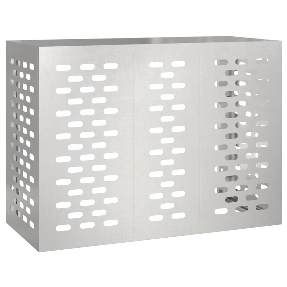 vidaXL Κάλυμμα κλιματιστικού Ασημί 110 x 50 x 80 cm