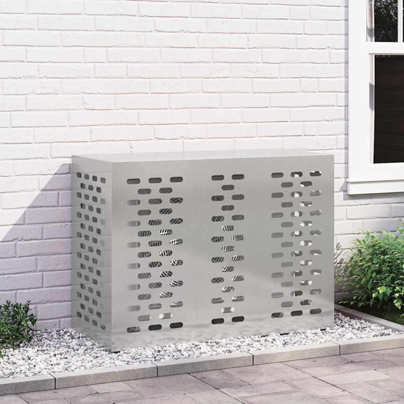 vidaXL Κάλυμμα κλιματιστικού Ασημί 110 x 50 x 80 cm