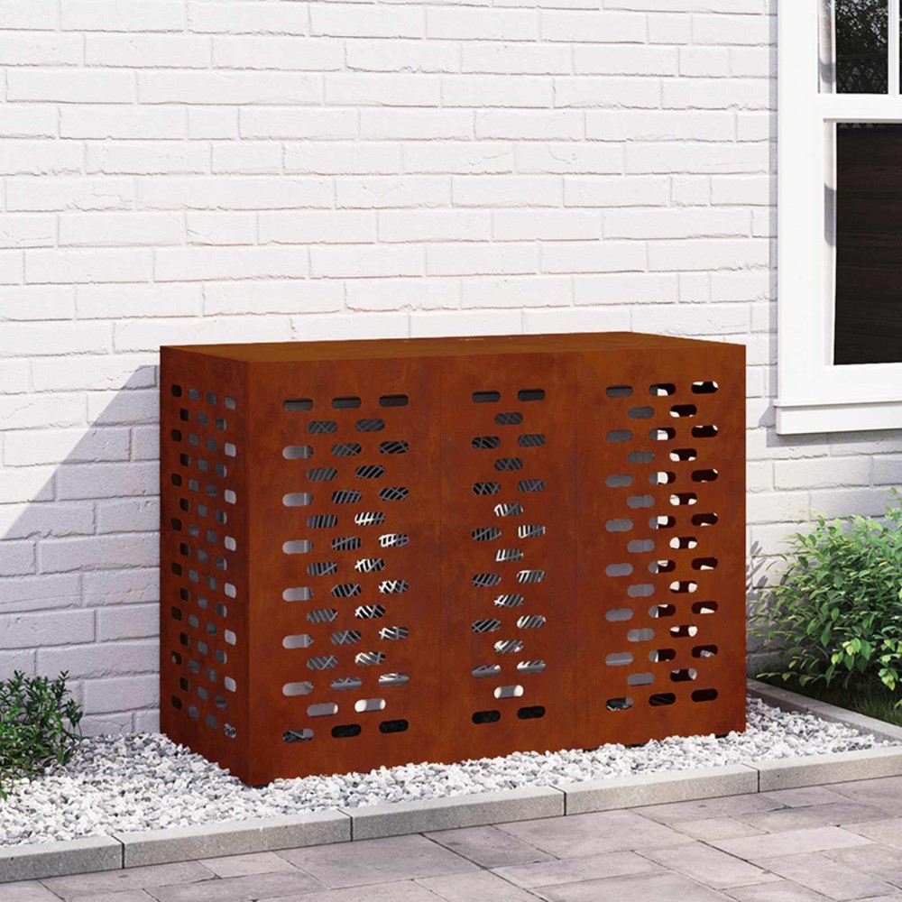 vidaXL Κάλυμμα κλιματιστικού Σκ rusty 110 x 50 x 80 cm
