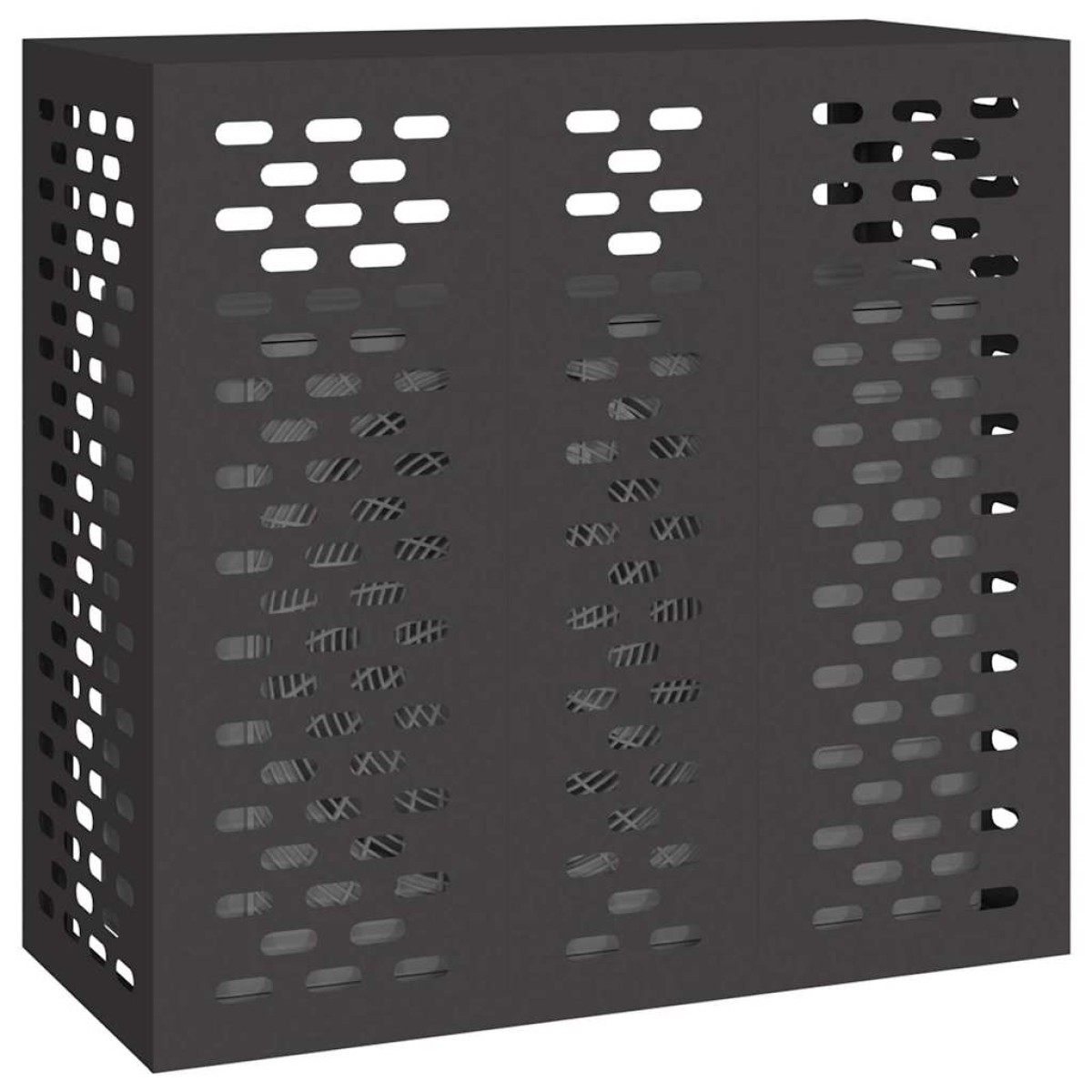 vidaXL Κάλυμμα κλιματιστικού Μαύρο 110 x 50 x 105 εκ Ατσάλι