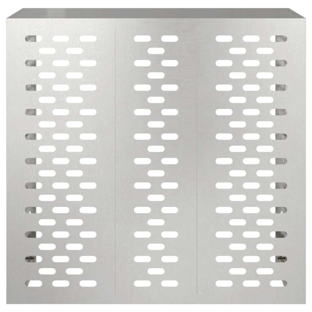 vidaXL Κάλυμμα κλιματιστικού Ασημί 110 x 50 x 105 εκ Ανοξείδωτο Ατσάλι