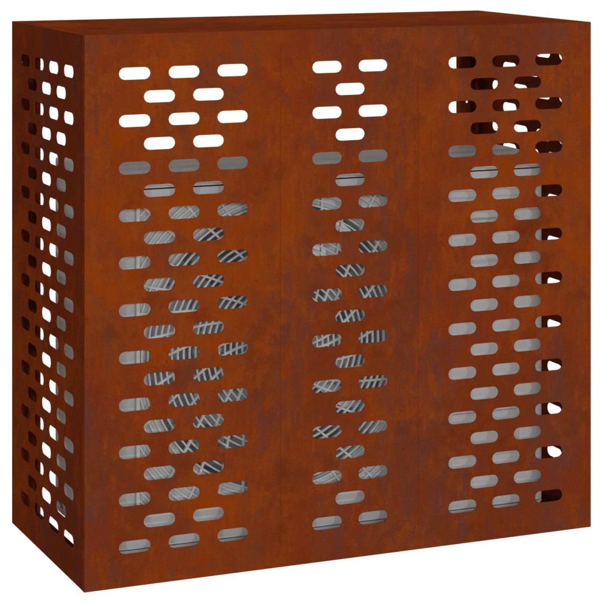 vidaXL Κάλυμμα κλιματιστικού Σκ rusty 110 x 50 x 105 εκ