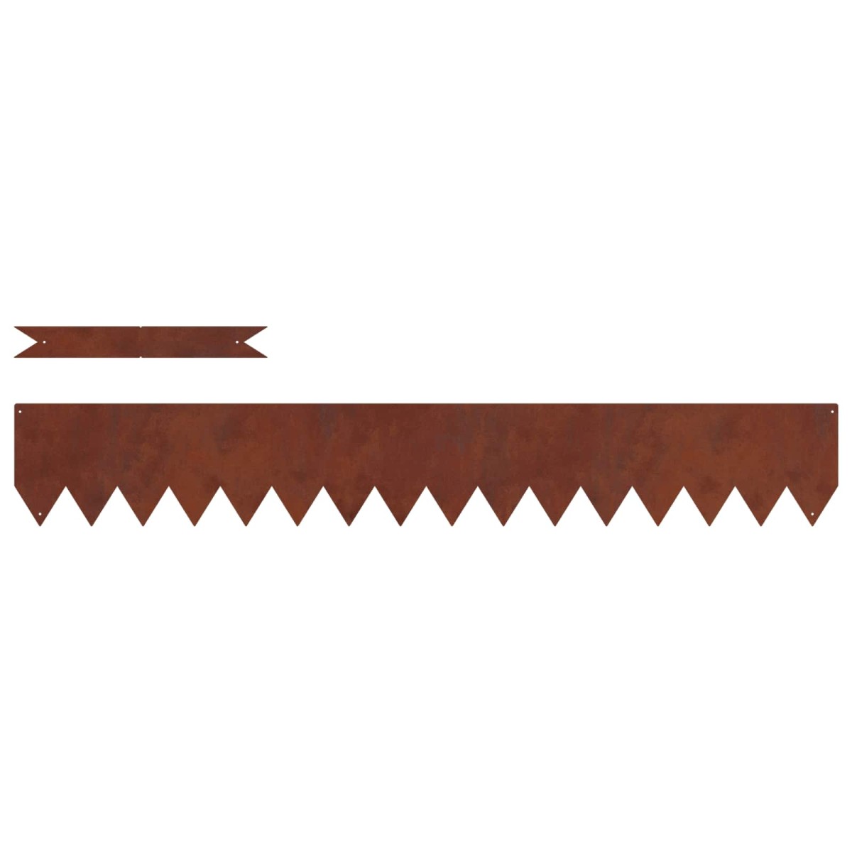 vidaXL Περίγραμμα γκαζόν 20 τμχ. 100 x 0,05 x 15 εκ Σκ rusty