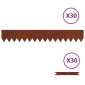vidaXL Περίγραμμα γκαζόν 30 τμχ. 100 x 0,05 x 15 εκ Σκ rusty