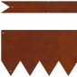 vidaXL Περίγραμμα γκαζόν 30 τμχ. 100 x 0,05 x 15 εκ Σκ rusty