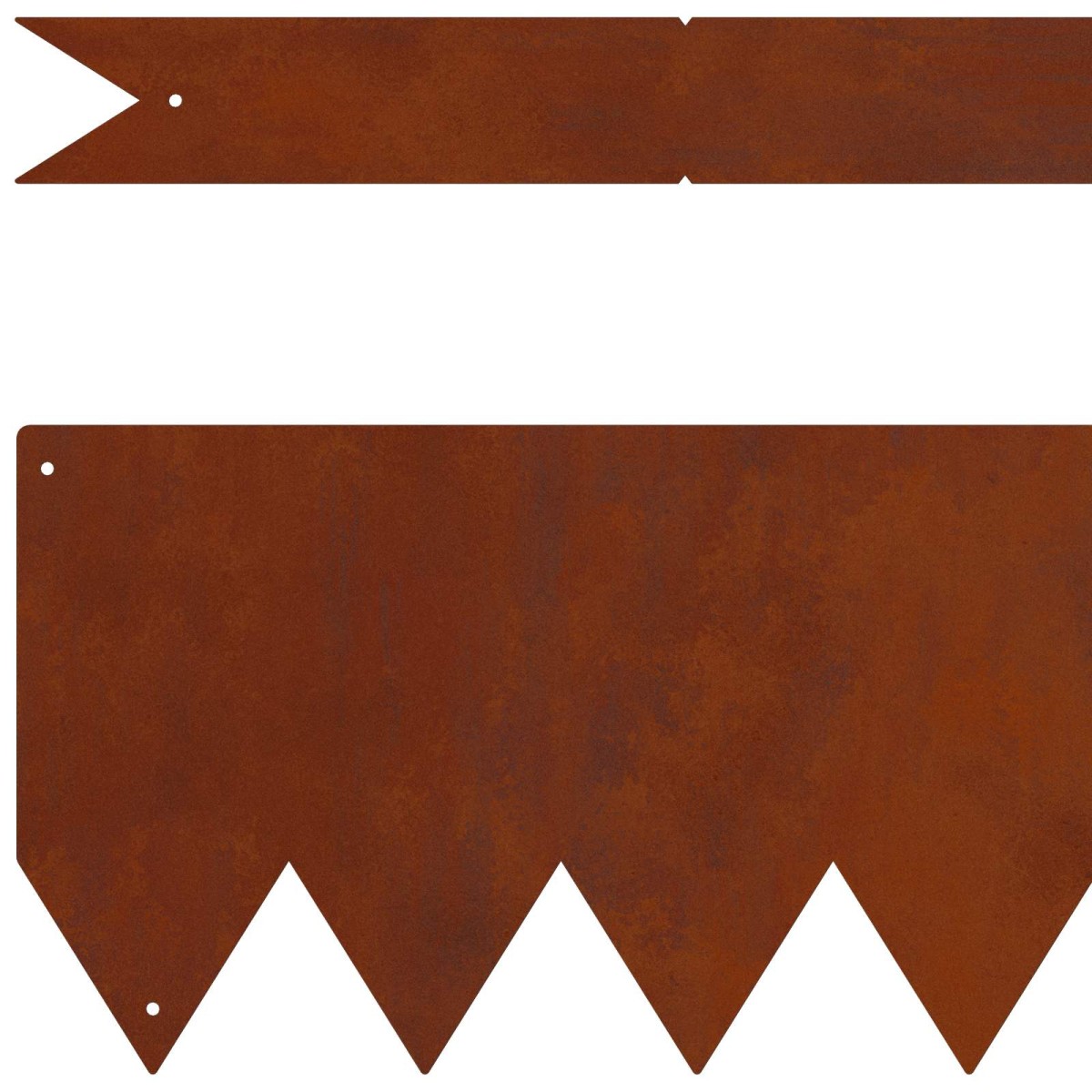 vidaXL Περίγραμμα γκαζόν 50 τμχ. 100 x 0,05 x 15 εκ Σκ rusty