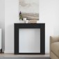 vidaXL Πλαίσιο Τζακιού από Μαύρη Δρυ 100x20x100 εκ. από Τεχνητό Ξύλο