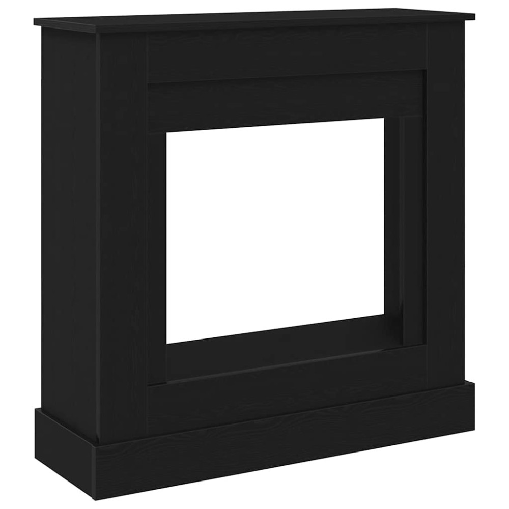 vidaXL Γύρος τζακιού Μαύρη δρυς 90x30x90 cm Κατασκευασμένο ξύλο