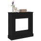 vidaXL Γύρος τζακιού Μαύρη δρυς 90x30x90 cm Κατασκευασμένο ξύλο