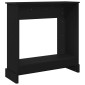 vidaXL Γύρος τζακιού Μαύρη δρυς 90x30x90 cm Κατασκευασμένο ξύλο