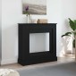 vidaXL Γύρος τζακιού Μαύρη δρυς 90x30x90 cm Κατασκευασμένο ξύλο