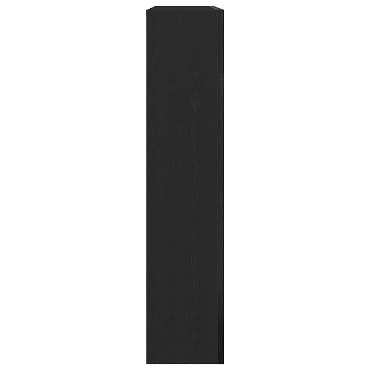 vidaXL Γύρος τζακιού Μαύρη βελανιδιά 81x18x82 cm Ξύλινη κατασκευή