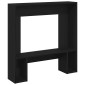 vidaXL Γύρος τζακιού Μαύρη βελανιδιά 81x18x82 cm Ξύλινη κατασκευή