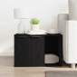 vidaXL Άμμος για Γάτες - Θήκη Μαύρη Δρυς 60x40x40 εκ. από Τεχνητό Ξύλο