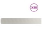 vidaXL Περίγραμμα γκαζόν 30 τμχ. 15 x 103 cm Ανοξείδωτο Ατσάλι Ασημί