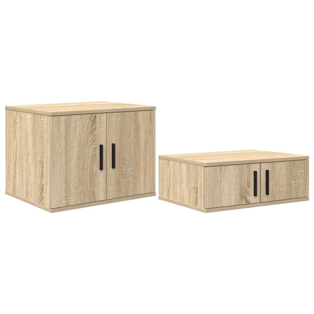 vidaXL Ντουλάπι αποθήκευσης 2 τμχ. Δρύς Sonoma 127 x 41 x 40 εκ