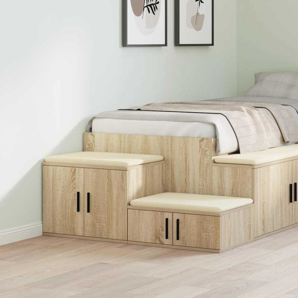vidaXL Ντουλάπι αποθήκευσης 2 τμχ. Δρύς Sonoma 127 x 41 x 40 εκ